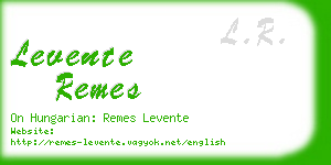 levente remes business card